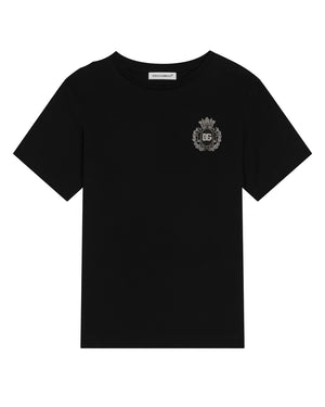 
  
    Dolce
  
    &
  
    Gabbana
  
 Black Crest T-Shirt