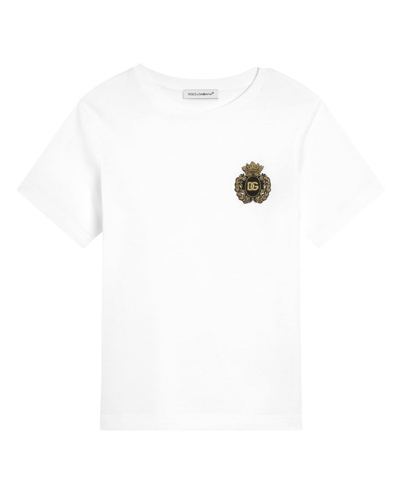 Dolce & Gabbana Kids White Crest T-Shirt