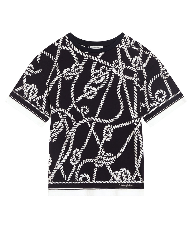 
  
    Dolce
  
    &
  
    Gabbana
  
 Boys Navy Marina T-Shirt