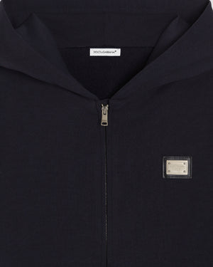 
  
    Dolce
  
    &
  
    Gabbana
  
 Boys Black Plate Hooded Sweater