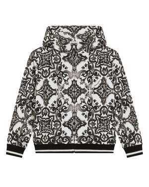 
  
    Dolce
  
    &
  
    Gabbana
  
 Black Maiolica Zip Sweater