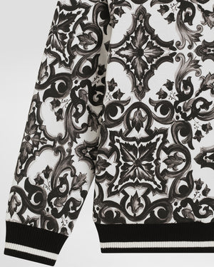
  
    Dolce
  
    &
  
    Gabbana
  
 Black Maiolica Zip Sweater
