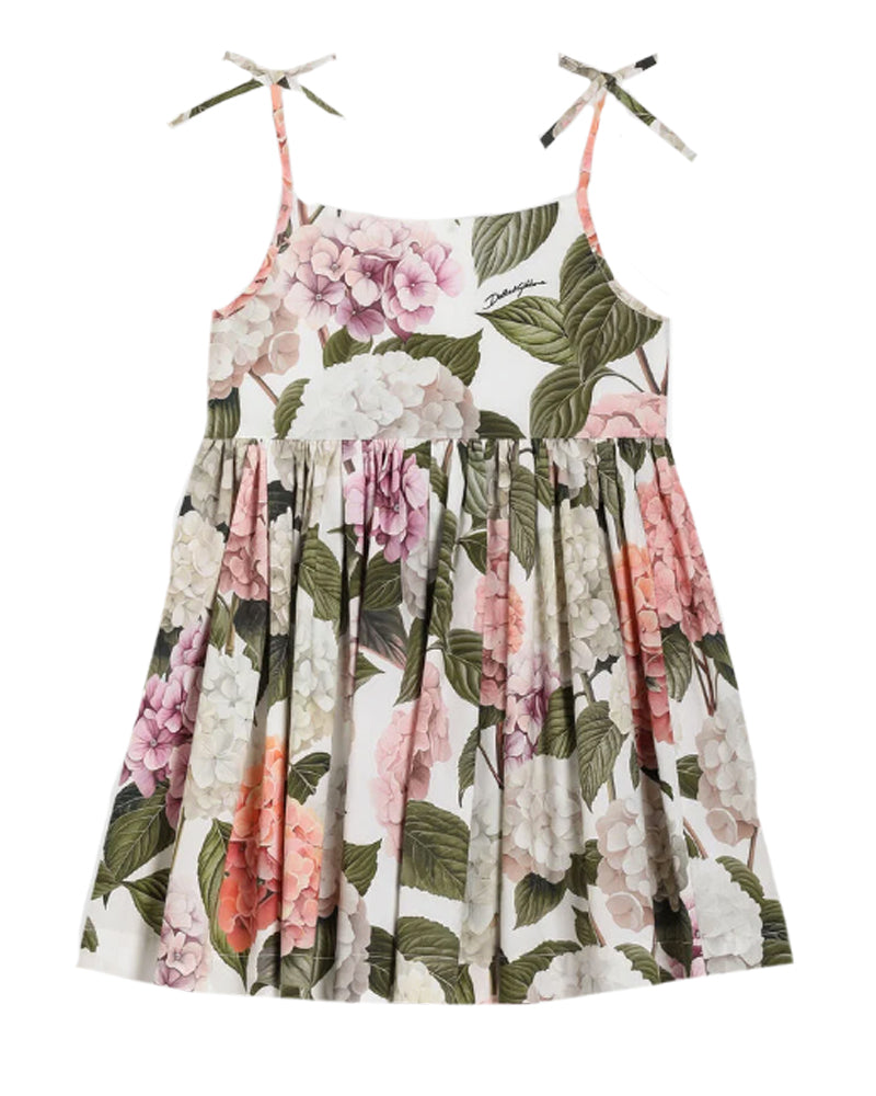 
  
    Dolce
  
    &
  
    Gabbana
  
 Girls Hydrangea Print Poplin Dress