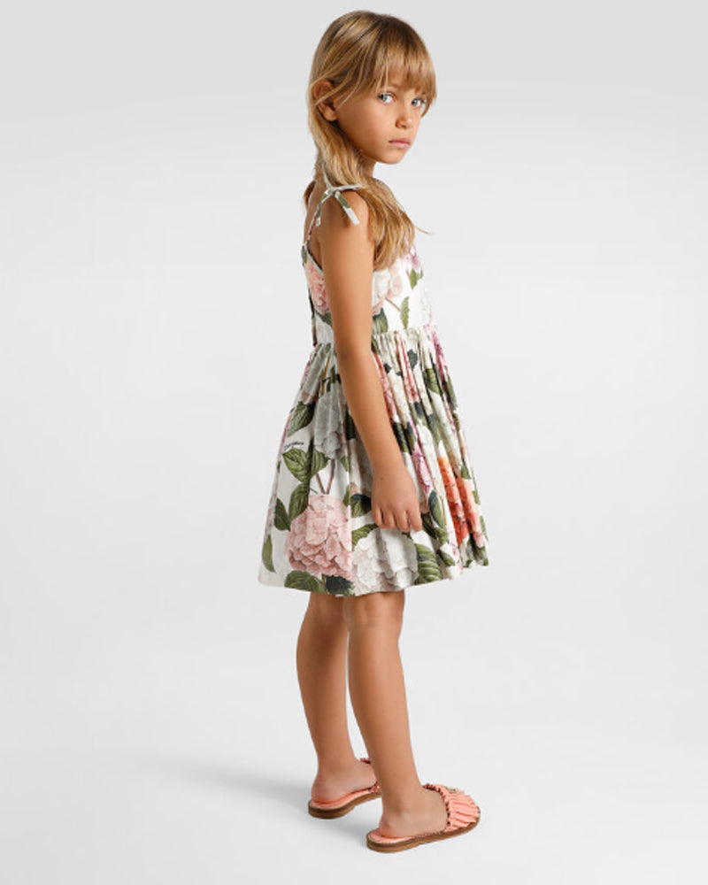 
  
    Dolce
  
    &
  
    Gabbana
  
 Girls Hydrangea Print Poplin Dress