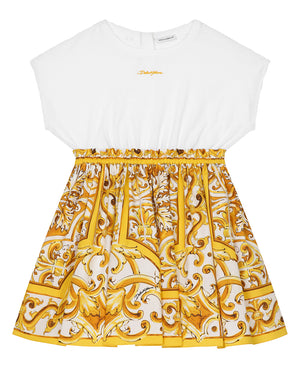 
  
    Dolce
  
    &
  
    Gabbana
  
 Girls Yellow Maiolica Dress