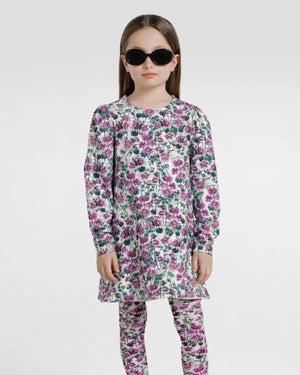 
  
    Dolce
  
    &
  
    Gabbana
  
 Girls Purple Violet Print Dress