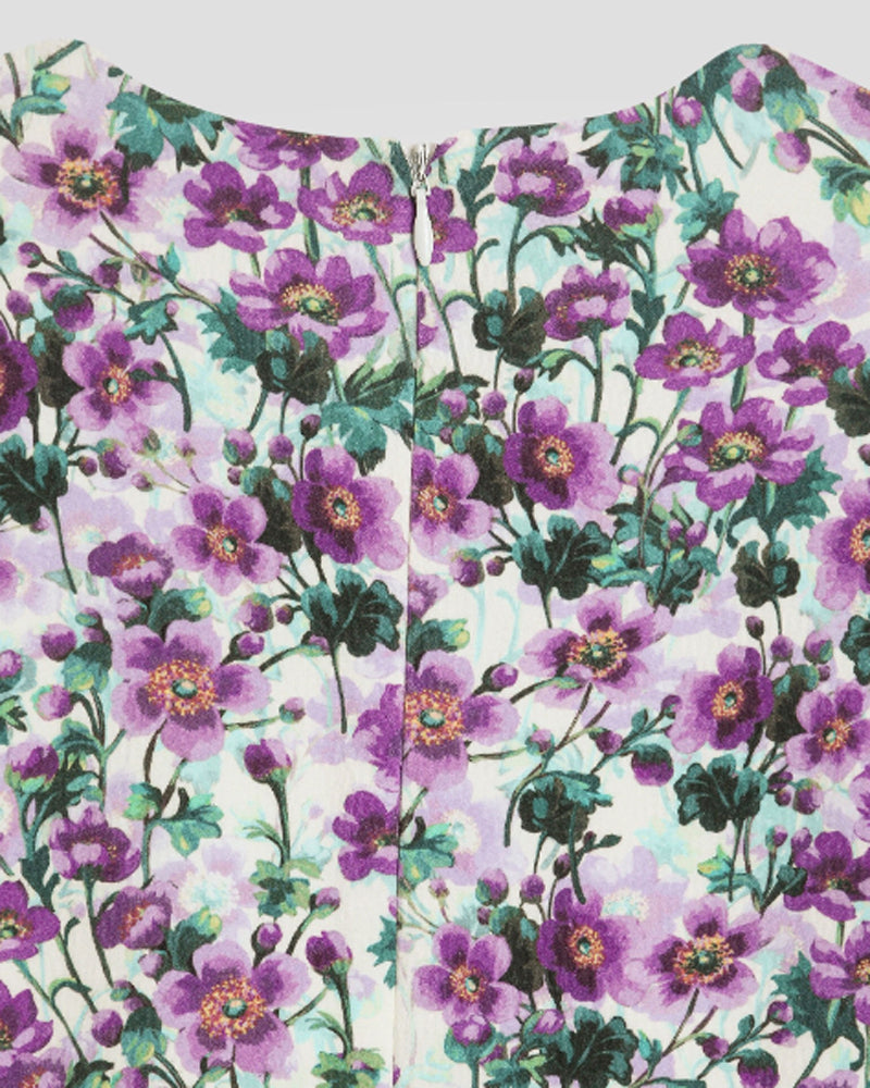Girls Purple Violet Print Dress