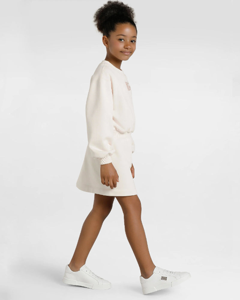 Girls Pink Logo Sweater Dress