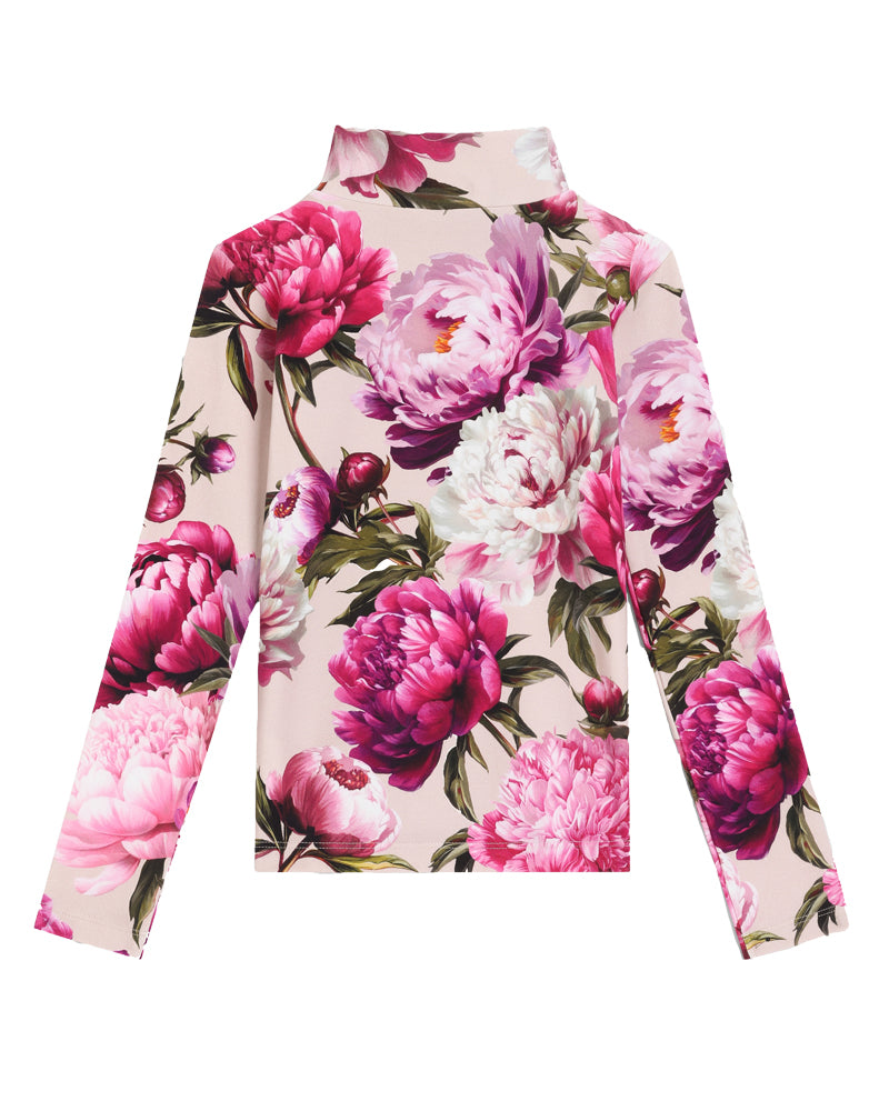 
  
    Dolce
  
    &
  
    Gabbana
  
 Girls Fuchsia Peonie Print  Mock-Neck Top