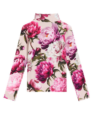 
  
    Dolce
  
    &
  
    Gabbana
  
 Girls Fuchsia Peonie Print  Mock-Neck Top