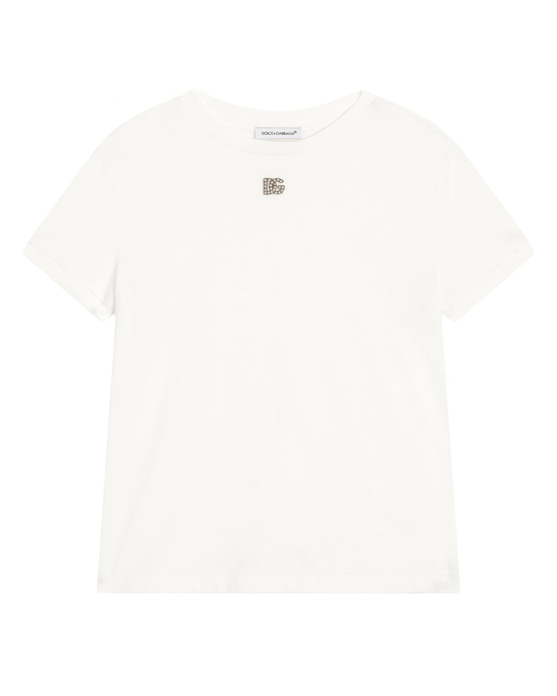 Girls White Logo T-Shirt