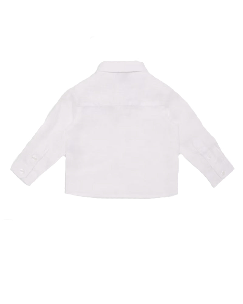 Baby Boys White Linen Shirt