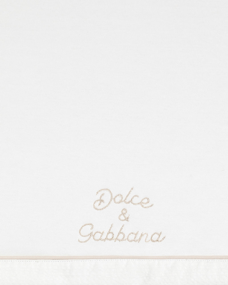 
  
    Dolce
  
    &
  
    Gabbana
  
 Baby White Logo Cotton Blanket