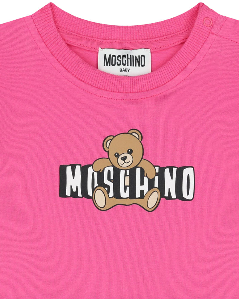 
  
    Moschino
  
 Baby Girls Fuchsia Logo Dress