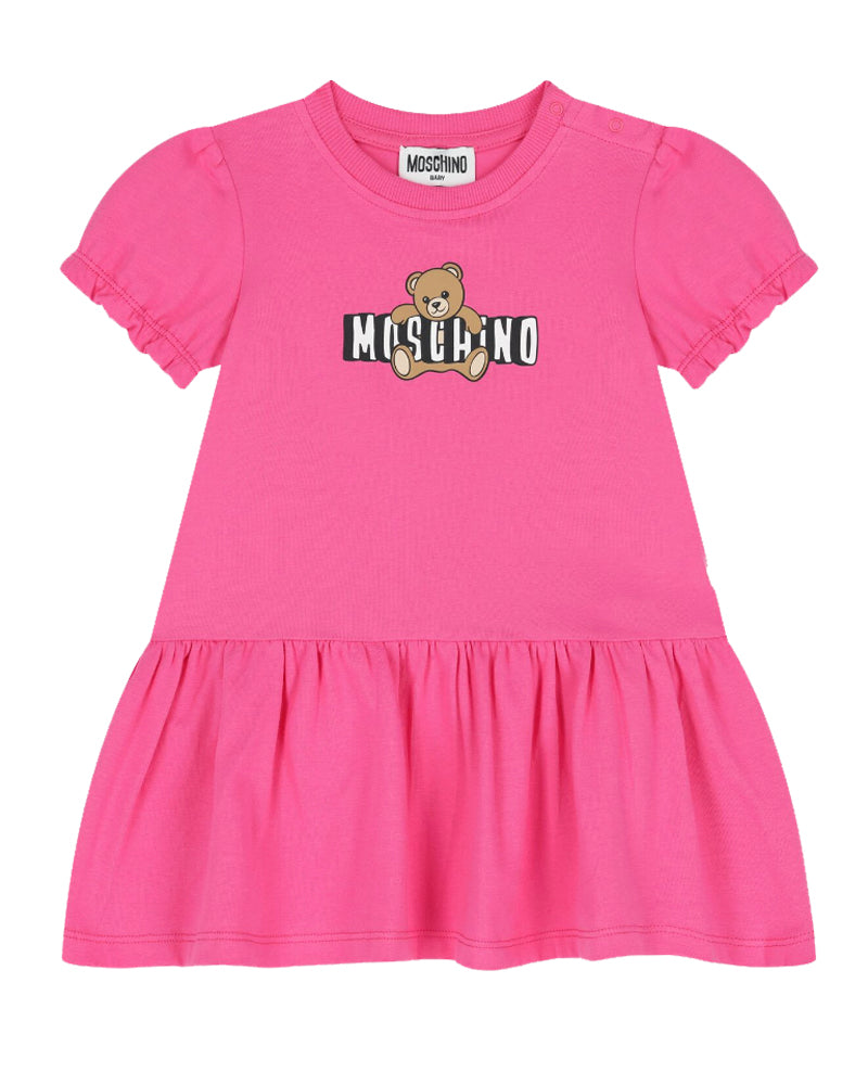 
  
    Moschino
  
 Baby Girls Fuchsia Logo Dress
