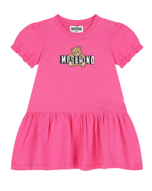 
  
    Moschino
  
 Baby Girls Fuchsia Logo Dress