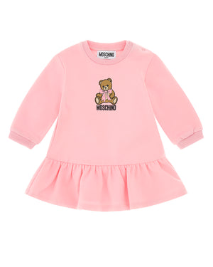 
  
    Moschino
  
 Baby Girls Pink Bear Sweater Dress