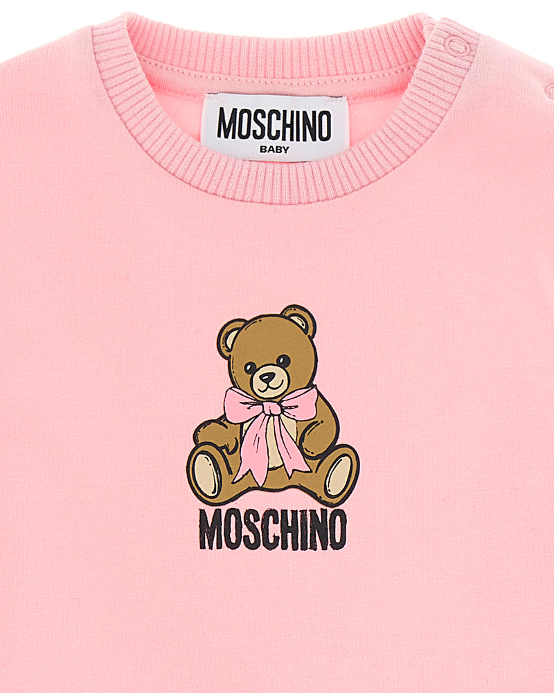 
  
    Moschino
  
 Baby Girls Pink Bear Sweater Dress