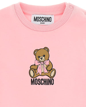 
  
    Moschino
  
 Baby Girls Pink Bear Sweater Dress