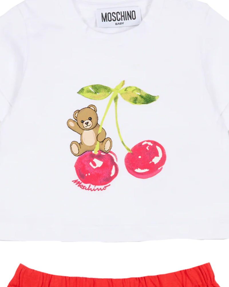 
  
    Moschino
  
 Baby Girls White T & Skirt Set