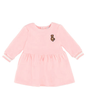 
  
    Moschino
  
 Baby Girls Pink Velvet Bear Dress