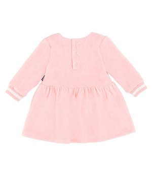 
  
    Moschino
  
 Baby Girls Pink Velvet Bear Dress
