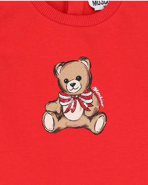 
  
    Moschino
  
 Baby Girls Red Bear Bow Dress