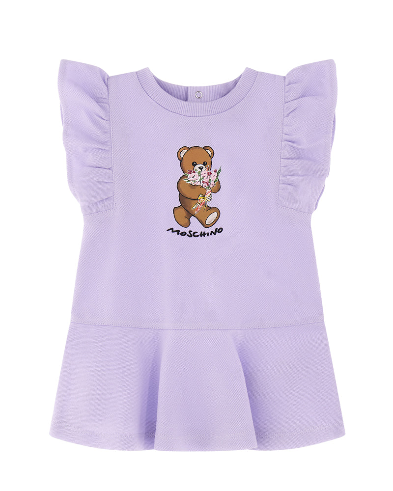 
  
    Moschino
  
 Baby Girls Purple Ruffle Bear Dress