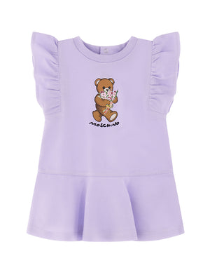 
  
    Moschino
  
 Baby Girls Purple Ruffle Bear Dress