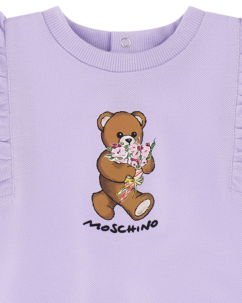 
  
    Moschino
  
 Baby Girls Purple Ruffle Bear Dress