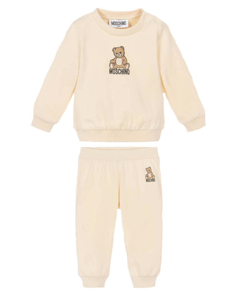 Baby Boys Beige Logo Tracksuit
