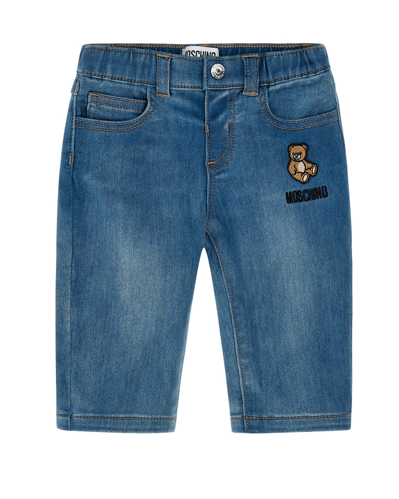 
  
    Moschino
  
 Baby Blue Bear Denim