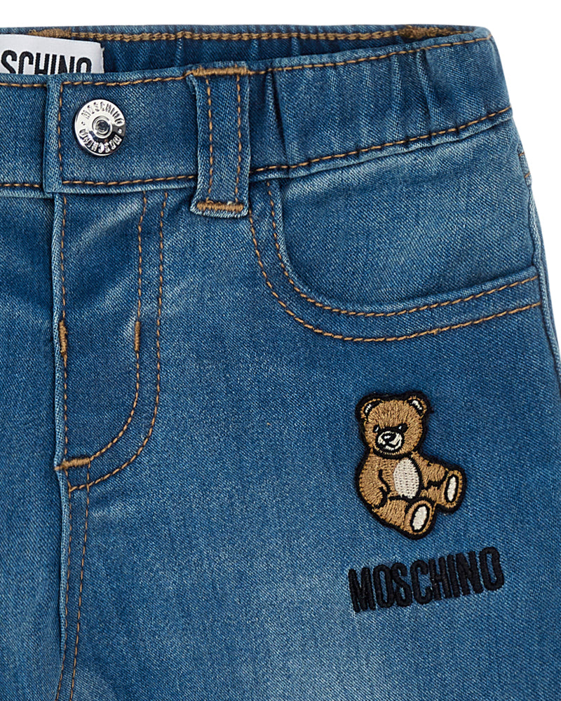 
  
    Moschino
  
 Baby Blue Bear Denim