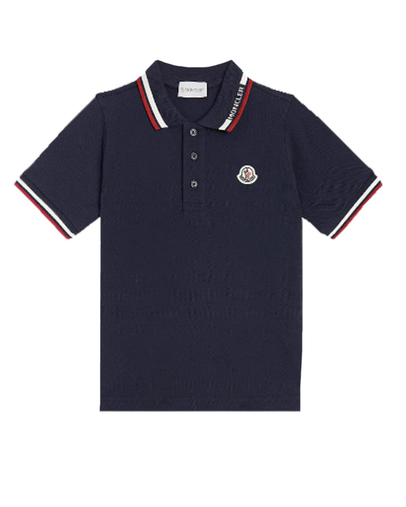 
  
    Moncler
  
    Enfant
  
 Boys Navy Cotton Polo