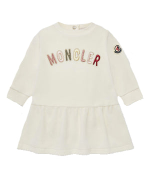 
  
    Moncler
  
    Enfant
  
 Baby Girls Ivory Velvet Dress