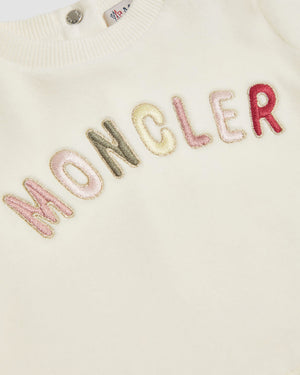 
  
    Moncler
  
    Enfant
  
 Baby Girls Ivory Velvet Dress