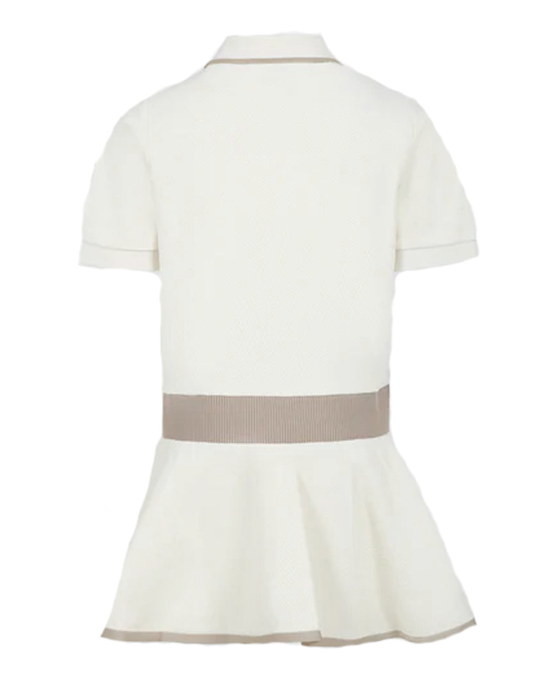 Girls Ivory Polo Dress