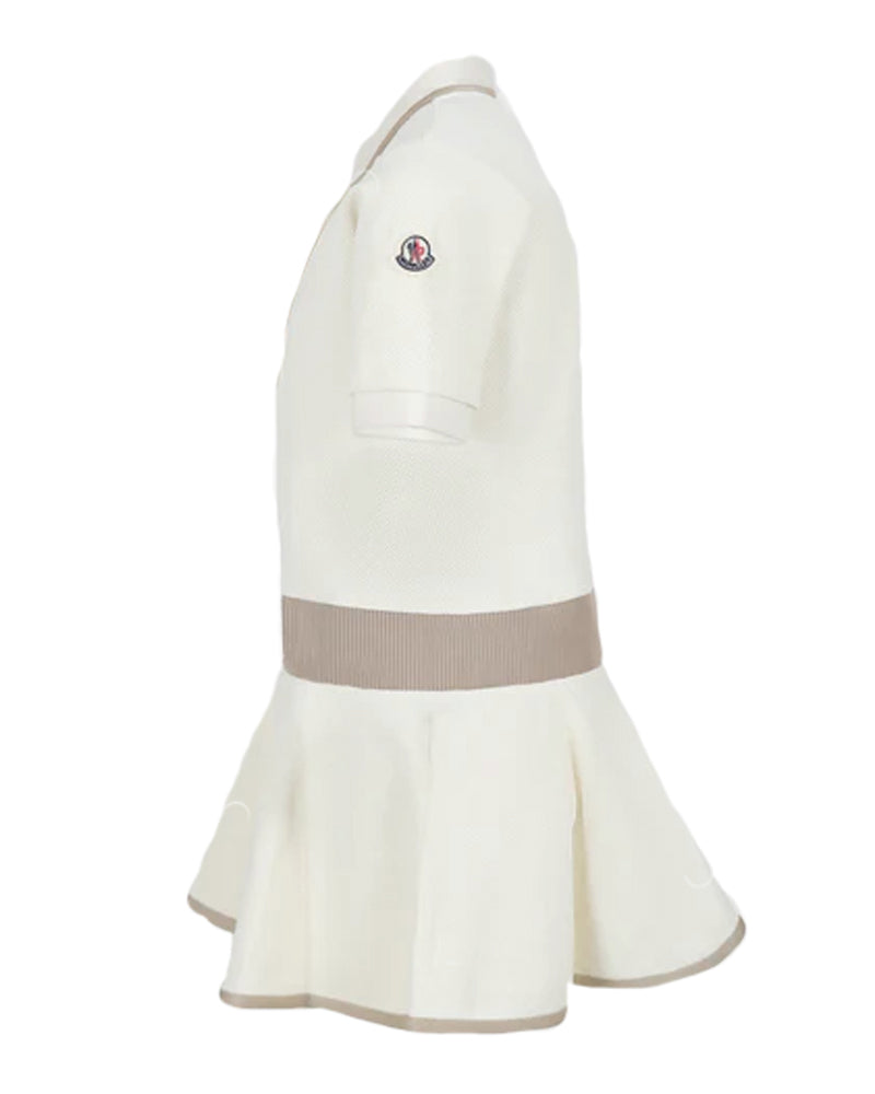 Girls Ivory Polo Dress