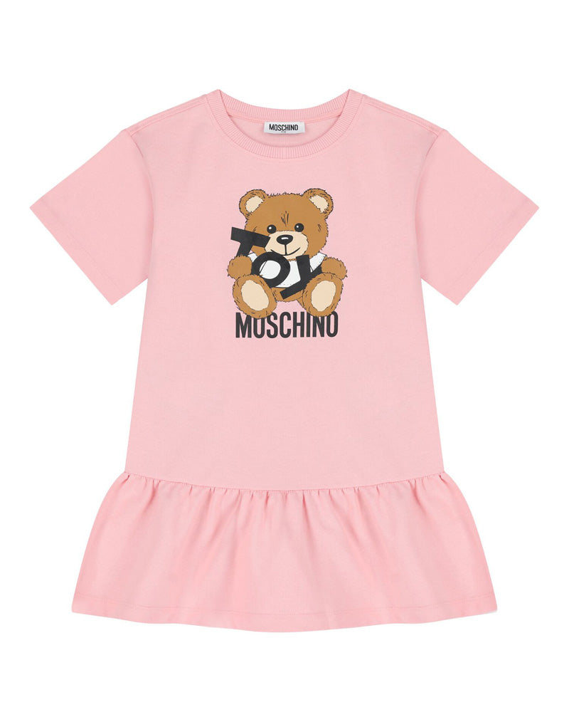 Girls Pink Toy Bear Dress