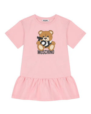 
  
    Moschino
  
 Girls Pink Toy Bear Dress