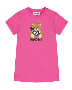 
  
    Moschino
  
 Baby Girls Fuchsia Toy Bear Dress