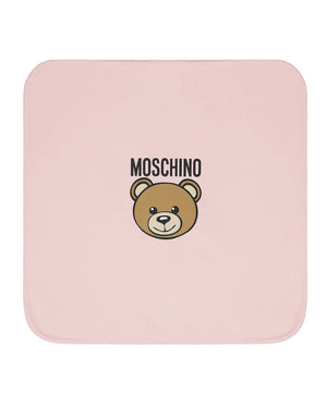 
  
    Moschino
  
 Baby Girl Pink Bear Logo Blanket