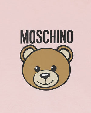 
  
    Moschino
  
 Baby Girl Pink Bear Logo Blanket