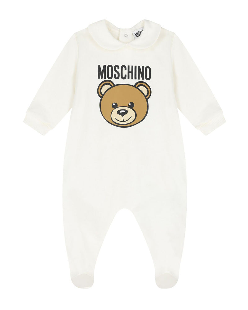 
  
    Moschino
  
 Baby Ivory Cotton Bear Onesie