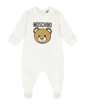 
  
    Moschino
  
 Baby Ivory Cotton Bear Onesie