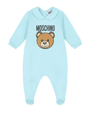 
  
    Moschino
  
 Baby Boys Blue Cotton Bear Onesie