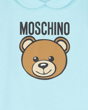 
  
    Moschino
  
 Baby Boys Blue Cotton Bear Onesie