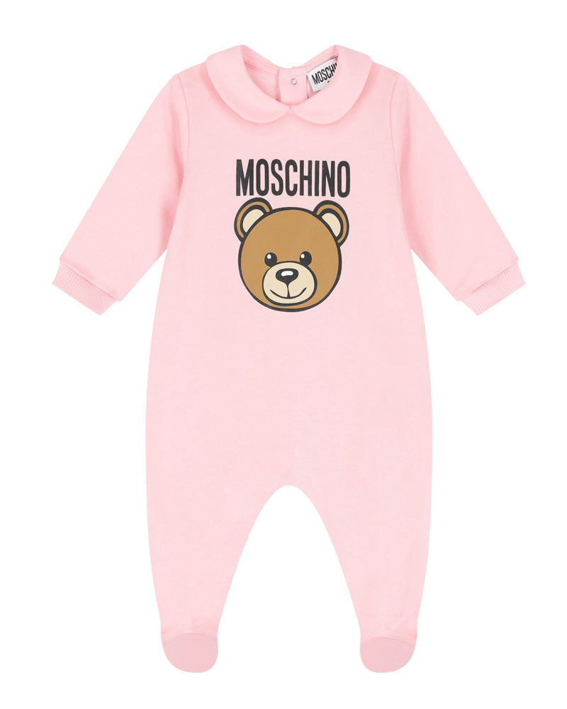 Baby Girls Pink Teddy Onesie