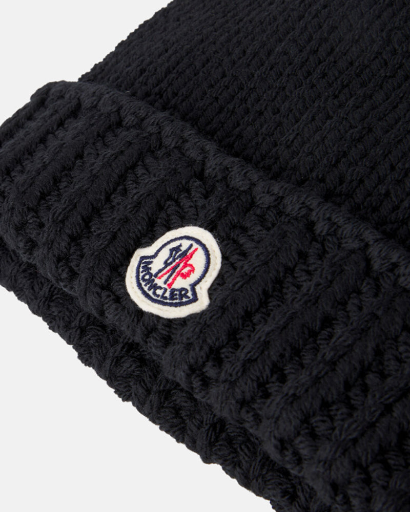 
  
    Moncler
  
    Enfant
  
 Black Knit Wool Hat
