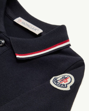
  
    Moncler
  
    Enfant
  
 Baby Boys Navy Cotton Polo Romper